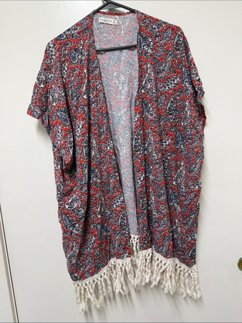 Abercrombie & Fitch Red Trim Floral Top